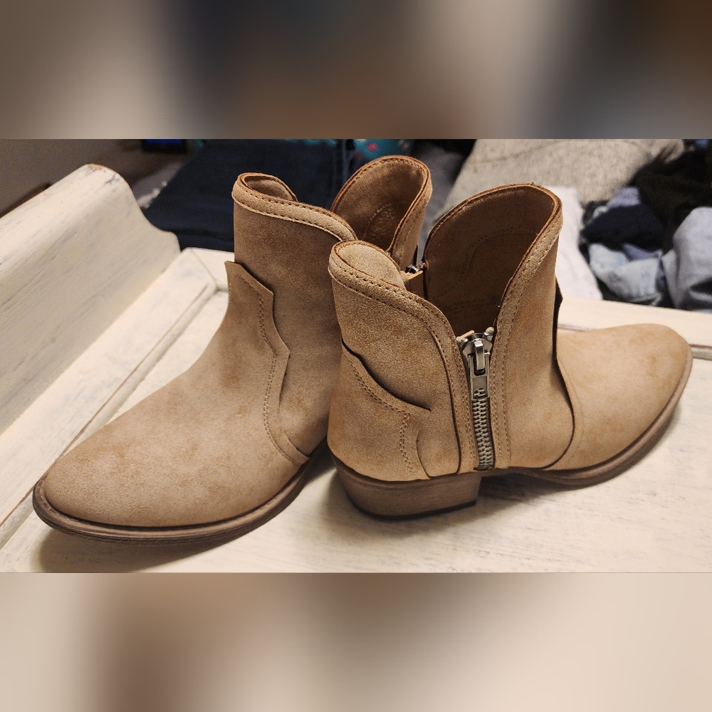Very G Light Brown Ankle Booties